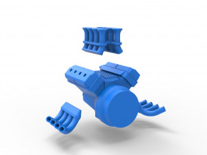 Engine V8 for vintage dragster Scale 1 to 25 3D-printmodel