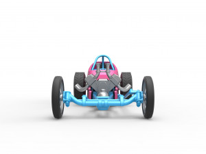 Front engine old school dragster with shell Version 5 Scale 1 to 25 3D प्रिंट मॉडल