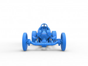 Front engine old school dragster with shell Version 5 Scale 1 to 25 3D प्रिंट मॉडल