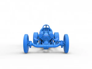 Front engine old school dragster with shell Version 5 Scale 1 to 25 3D Print Model
