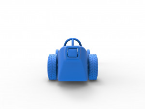 Front engine old school dragster with shell Version 5 Scale 1 to 25 3D प्रिंट मॉडल