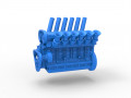 Straight-six engine Scale 1 to 25 Modèles 3D en vedette