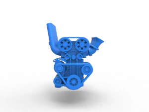 Straight-six engine Scale 1 to 25 3D Print Model