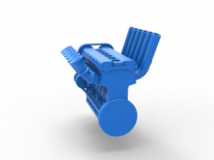 Straight-six engine Scale 1 to 25 3D 프린트 모델