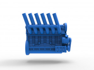 Straight-six engine Scale 1 to 25 3D 프린트 모델