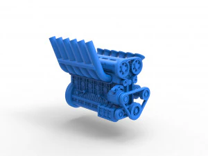 Straight-six engine Scale 1 to 25 3D Print Model