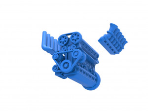 Straight-six engine Scale 1 to 25 3D 프린트 모델