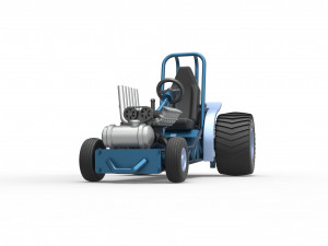 Mini Rod pulling tractor 9 Scale 1 to 25 3D Принт Модель