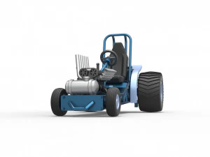 Mini Rod pulling tractor 9 Scale 1 to 25 3D Print Model