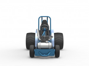 Mini Rod pulling tractor 9 Scale 1 to 25 3D Принт Модель