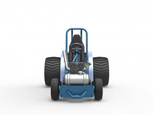 Mini Rod pulling tractor 9 Scale 1 to 25 3D Print Model