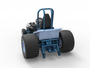 Mini Rod pulling tractor 9 Scale 1 to 25 3D Print Model