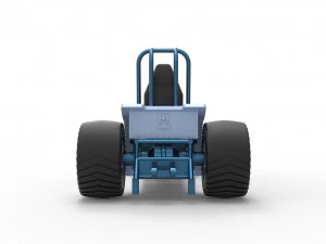 Mini Rod pulling tractor 9 Scale 1 to 25 3D Print Model