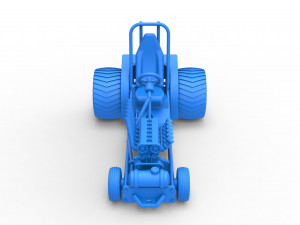 Mini Rod pulling tractor 9 Scale 1 to 25 3D Принт Модель