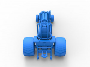 Mini Rod pulling tractor 9 Scale 1 to 25 3D Принт Модель