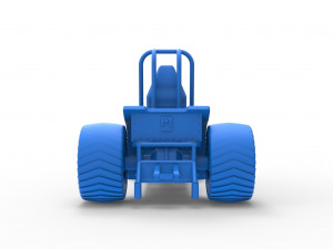 Mini Rod pulling tractor 9 Scale 1 to 25 3D Принт Модель