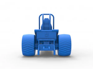Mini Rod pulling tractor 9 Scale 1 to 25 3D Print Model