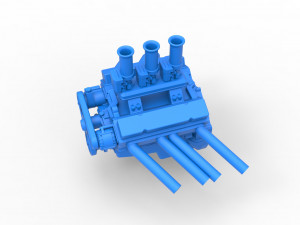 Engine V8 for Hot rod Version 2 Scale 1 to 25 3Dプリントモデル