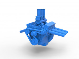 Engine V8 for Hot rod Version 2 Scale 1 to 25 3Dプリントモデル