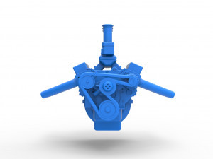 Engine V8 for Hot rod Version 2 Scale 1 to 25 3Dプリントモデル