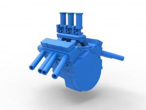 Engine V8 for Hot rod Version 2 Scale 1 to 25 3Dプリントモデル