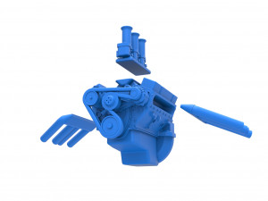 Engine V8 for Hot rod Version 2 Scale 1 to 25 3Dプリントモデル