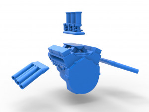 Engine V8 for Hot rod Version 2 Scale 1 to 25 3Dプリントモデル