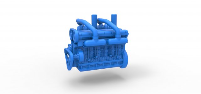 Twin Turbo straight-six engine Version 2 Scale 1 to 25 Model Cetak 3D .c4d .max .obj .3ds .fbx .stl .blend 