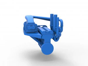 Twin turbo supercharged straight-six engine Scale 1 to 25 3D Print Model