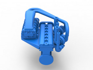 Twin turbo supercharged straight-six engine Scale 1 to 25 3Dプリントモデル