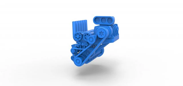 Supercharged straight-six engine Scale 1 to 25 3D Print Model .c4d .max .obj .3ds .fbx .stl .blend 