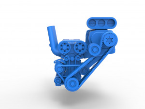 Supercharged straight-six engine Scale 1 to 25 3Dプリントモデル
