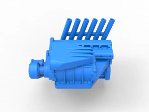 Supercharged straight-six engine Scale 1 to 25 3D Print Model