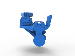Supercharged straight-six engine Scale 1 to 25 3D Print Model