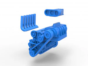 Supercharged straight-six engine Scale 1 to 25 3D Print Model