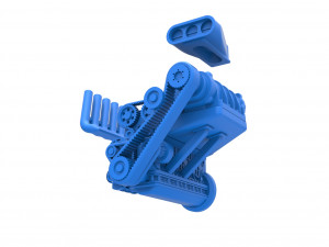 Supercharged straight-six engine Scale 1 to 25 3Dプリントモデル
