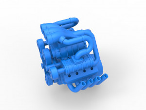 Engine V8 with triple supercharger Scale 1 to 25 Modèles 3D en vedette