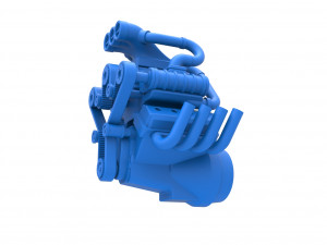 Engine V8 with triple supercharger Scale 1 to 25 Modèles 3D en vedette