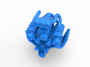 Engine V8 with triple supercharger Scale 1 to 25 Modèles 3D en vedette