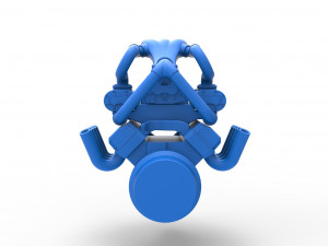 Engine V8 with triple supercharger Scale 1 to 25 Modèles 3D en vedette