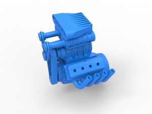 Engine V8 with triple supercharger Version 2 Scale 1 to 25 3D Принт Модель