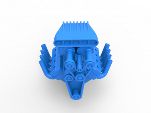 Engine V8 with triple supercharger Version 2 Scale 1 to 25 3D Принт Модель
