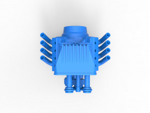 Engine V8 with triple supercharger Version 2 Scale 1 to 25 3D Принт Модель
