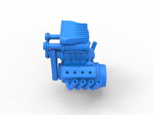 Engine V8 with triple supercharger Version 2 Scale 1 to 25 3D Принт Модель