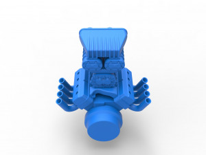 Engine V8 with triple supercharger Version 2 Scale 1 to 25 3D Принт Модель