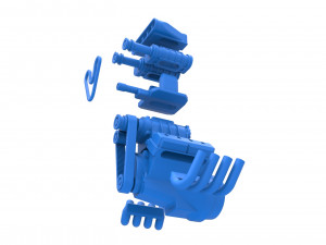 Engine V8 with triple supercharger Version 2 Scale 1 to 25 3D Принт Модель