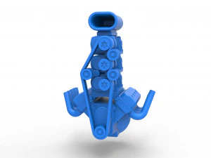 Engine V8 with triple supercharger Version 3 Scale 1 to 25 3D Print Model