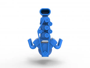 Engine V8 with triple supercharger Version 3 Scale 1 to 25 3D Print Model