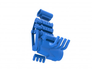 Engine V8 with triple supercharger Version 3 Scale 1 to 25 3D Принт Модель