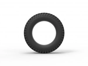 Military tire 8 Scale 1 to 10 3D Print Model